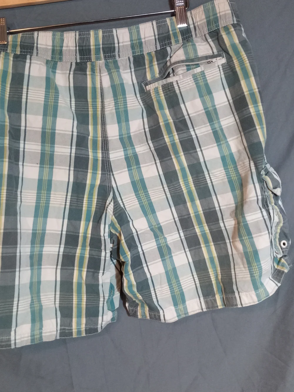 Merona Swim Trunks - Green/White Vintage Y2K
